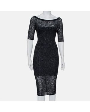 Alexandre Vauthier Stretch Lace Bodycon Dress - Black