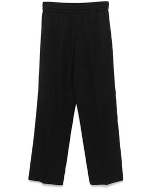 Golden Goose Wide Leg Wool Gabardine Jogging Pants - Black