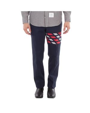 Thom Browne 4-Bar Unconstructed Mogador Pants - Blue
