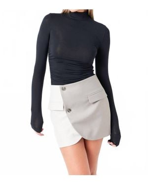 Endless Rose Colorblock Mini Skirt - Blue