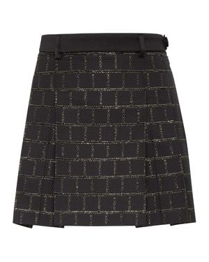 Philipp Plein Jacquard Mini Skirt Sartorial - Black