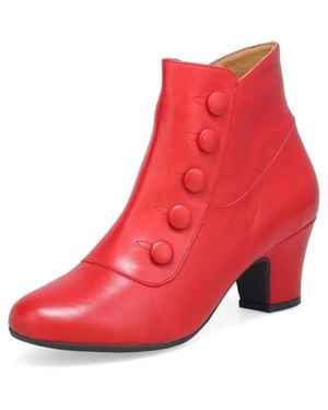 Miz Mooz Fredrick Boots Leather Almond Toe Ankle Bootie Htat174