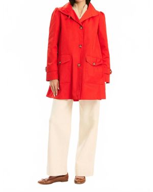 tyler boe Sutton Water Repellent Trench Coat - Red