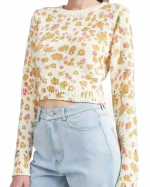 emory park Everly Open Back Sweater - Blue