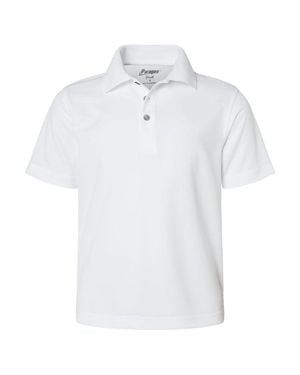 Paragon Youth Saratoga Performance Mini Mesh Polo - White