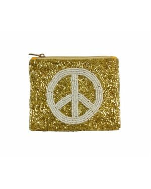 Accessories To Go Peace And Glam Beaded Pouch - Green