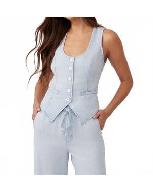 Bella Dahl Scoop Neck Vest - Blue