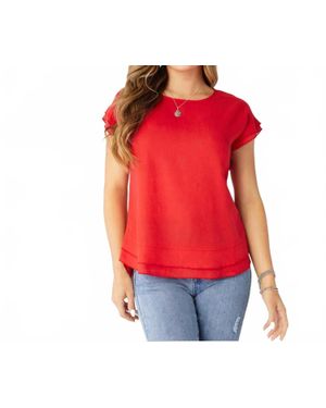 Coco + Carmen Camellia Cap Sleeve Top With Layered Bottom
