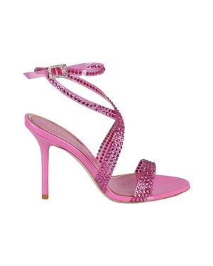 Gedebe High-Heeled Fuchsia Sandals With Intertwined Straps - Pink
