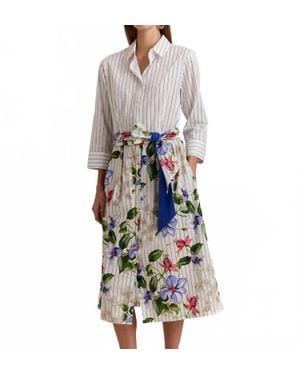 Hinson Wu Robin 3/4 Sleeve Midi Dress - White
