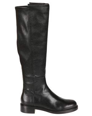 Stuart Weitzman 5050 Gisele Knee-High Lambskin Boots - Black