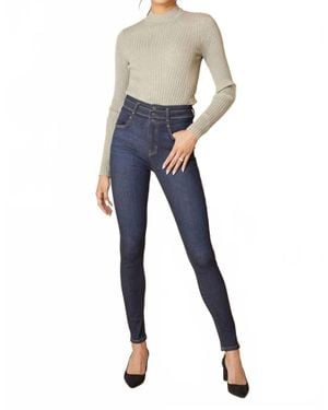 Jade By Jane Class Act High Rise Super Skinny Jean - Blue