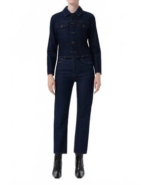 Agolde 90's Pinch High Waist Crop Pants - Blue