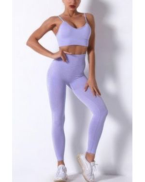 TRUEDAMES Seamless Yoga Set - Blue