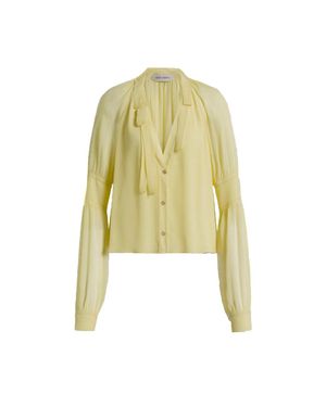 Alberta Ferretti Silk Blouse - Yellow