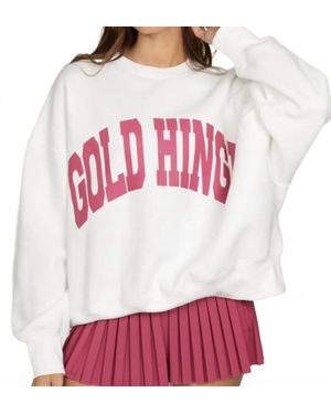 Gold Hinge Wide Arm Sweatshirt - Pink