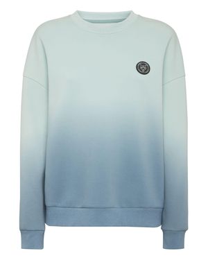 Philipp Plein Oversize Hoodie Sweatshirt Degrade - Blue