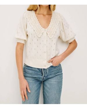 Rails Mindy Puff Sleeve Sweater - White