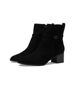 Anne Klein Maurice Boots Block Heel Ankle Bootie Rhs8546 - Black
