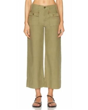 FRAME 70S Patch Pocket Crop Jean - Green