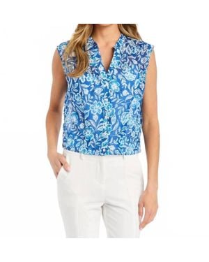 Drew Montana Print Blouse - Blue
