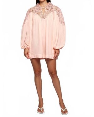 SWF Babydoll Mini Shirt Dress - Pink