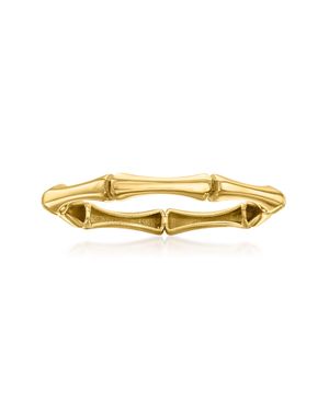Ross-Simons Italian 14Kt Bamboo Ring - Metallic