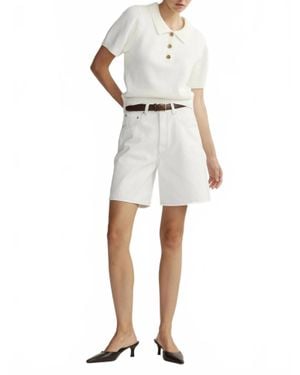 DL1961 Taylor Relaxed High Rise Short - White