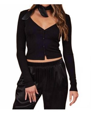 Lamade Sweet "V" Cardigan - Black