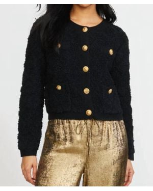 Stellah Textured Sweater Cardigan - Blue