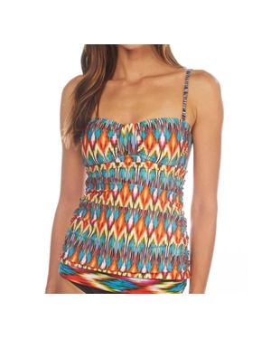 Kenneth Cole Bandeau Tankini Top - Blue