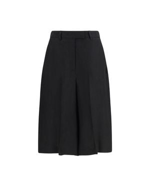 Lardini Viscose Bermuda Shorts - Black