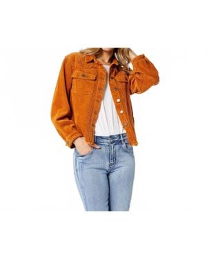 Coco + Carmen Brienne Corduroy Shacket - Orange