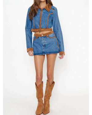 Show Me Your Mumu Dawson Denim Jacket - Blue