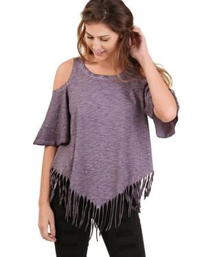 Umgee On The Fringe Top - Purple