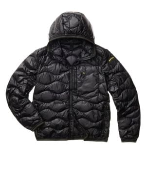 Blauer Quilted Casual Jacket With Functional Details - Black