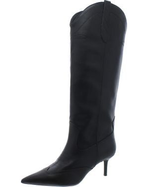 INC Hayleigh Faux Leather Knee-High Boots - Black