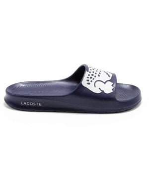 Lacoste Croco Slide Sandals - Blue