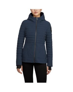 Pajar London Packable Mixed-Quilt Rain Jacket - Blue