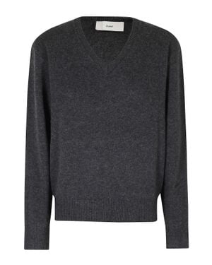 DUNST V-Neck Wool-Cashmere Sweater - Black