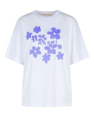 Marni Cotton T-Shirt - Blue