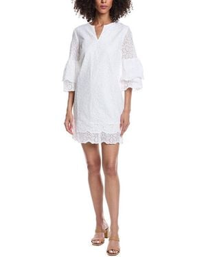 tyler boe Christina Eyelet Mini Dress - White