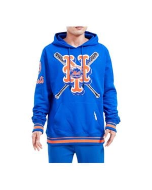 Pro Standard New York Mets Mash Up Logo Pullover Hoodie - Blue