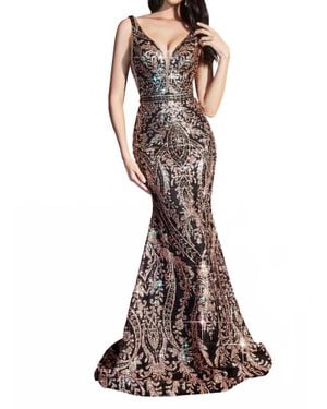 Cinderella Divine Sleeveless Mermaid Dress - Brown