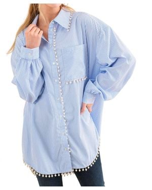 And The Why You Are Extraordinary Button Down Shirt - Blue