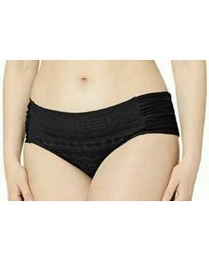 Becca Crochet Side Tab Bikini Bottom - Black