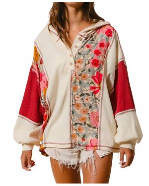 Bibi Blush & Bloom Hoodie - Red