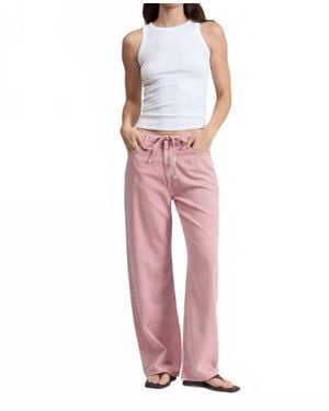 Rag & Bone Phoebe Drawstring Wide Pant - Red
