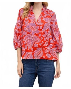 J joy Peasant Top - Red