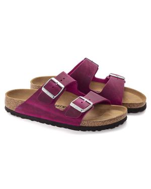 Birkenstock Arizona Oiled Leather Sandal - Purple